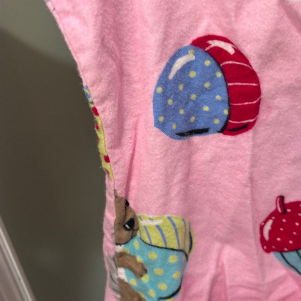 Nick & Nora Rare Pink chipmunk print flannel pajamas x large - Picture 5 of 11